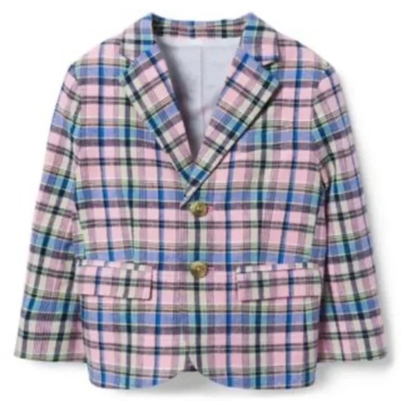 Janie and Jack Boy Plaid Adjustable Waist Shorts 2T - Picture 5 of 8